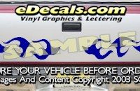 HDA500 Flames Tribal Tailgate Accent Graphic Decal