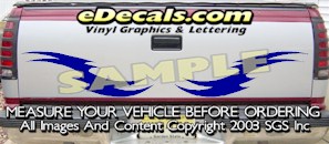 HDA511 Tribal Tailgate Accent Graphic Decal