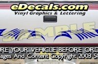 HDA512 Tribal Tailgate Accent Graphic Decal