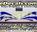 HDA527 Tribal Tailgate Accent Graphic Decal