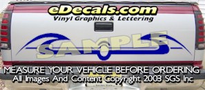 HDA528 Tribal Tailgate Accent Graphic Decal