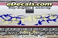 HDA538 Tribal Tailgate Accent Graphic Decal