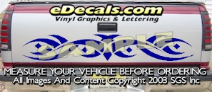 HDA539 Tribal Tailgate Accent Graphic Decal