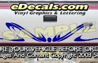 HDA550 Tribal Tailgate Accent Graphic Decal