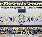 HDA552 Tribal Tailgate Accent Graphic Decal