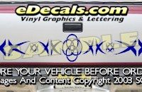 HDA552 Tribal Tailgate Accent Graphic Decal