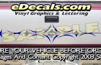 HDA563 Tribal Tailgate Accent Graphic Decal