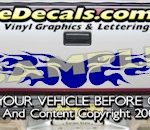 HDA567 Flames Tribal Tailgate Accent Graphic Decal