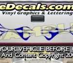 HDA571 Flames Tribal Tailgate Accent Graphic Decal