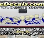 HDA572 Flames Tribal Tailgate Accent Graphic Decal