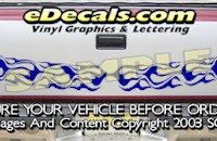 HDA572 Flames Tribal Tailgate Accent Graphic Decal