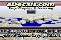 HDA581 Flames Tribal Tailgate Accent Graphic Decal