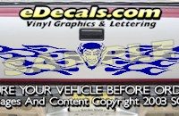 HDA582 Flames Devil Tribal Tailgate Accent Graphic Decal