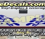 HDA583 Flames Tribal Tailgate Accent Graphic Decal