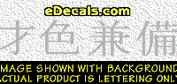  KAN100 Japanese Chinese Asian Kanji Beauty and Brains Decal