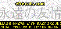  KAN102 Japanese Chinese Asian Kanji Eternal Friendship Decal