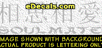  KAN115 Japanese Chinese Asian Kanji Soulmate w/Wording Decal