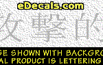 KAN122 Japanese Chinese Asian Kanji Aggressive Decal