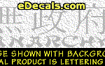 KAN127 Japanese Chinese Asian Kanji Anarchy w/Wording Decal
