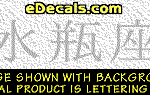 KAN128 Japanese Chinese Asian Kanji Aquarius Decal