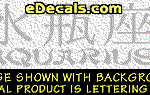 KAN129 Japanese Chinese Asian Kanji Aquarius w/Wording Decal