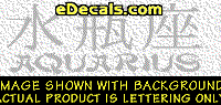  KAN129 Japanese Chinese Asian Kanji Aquarius w/Wording Decal