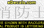 KAN134 Japanese Chinese Asian Kanji Fireman Decal
