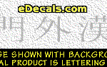 KAN150 Japanese Chinese Asian Kanji Outsider Decal