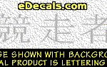 KAN154 Japanese Chinese Asian Kanji Racer Decal