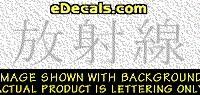  KAN156 Japanese Chinese Asian Kanji Radiation Decal