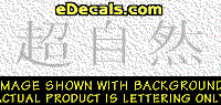  KAN160 Japanese Chinese Asian Kanji Supernatural Decal