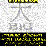 KAN167 Japanese Chinese Asian Kanji Big w/Wording Decal