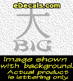  KAN167 Japanese Chinese Asian Kanji Big w/Wording Decal