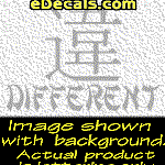 KAN171 Japanese Chinese Asian Kanji Different w/Wording Decal