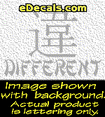  KAN171 Japanese Chinese Asian Kanji Different w/Wording Decal