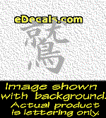  KAN172 Japanese Chinese Asian Kanji Eagle Decal
