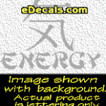 KAN187 Japanese Chinese Asian Kanji Energy w/Wording Decal