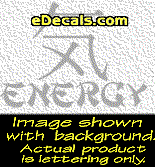 KAN187 Japanese Chinese Asian Kanji Energy w/Wording Decal