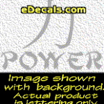 KAN191 Japanese Chinese Asian Kanji Power w/Wording Decal