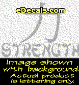  KAN193 Japanese Chinese Asian Kanji Strength w/Wording Decal