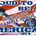 LIC105 American Flag Proud To Be An American Aluminum License Plate