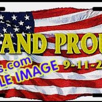  LIC109 American Flag Stand Proud Aluminum License Plate
