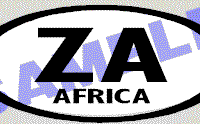  OVL402 Africa Oval Decal