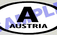  OVL405 Austria Oval Decal