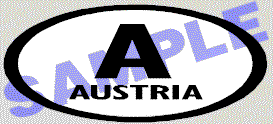 OVL405 Austria Oval Decal