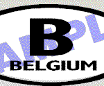 OVL406 Belgium Oval Decal