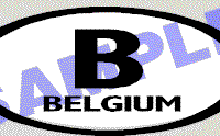 OVL406 Belgium Oval Decal