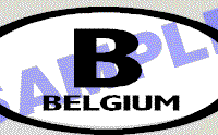  OVL406 Belgium Oval Decal