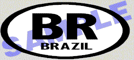 OVL407 Brazil Oval Decal