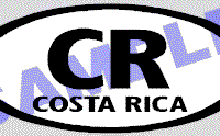  OVL413 Costa Rica Oval Decal